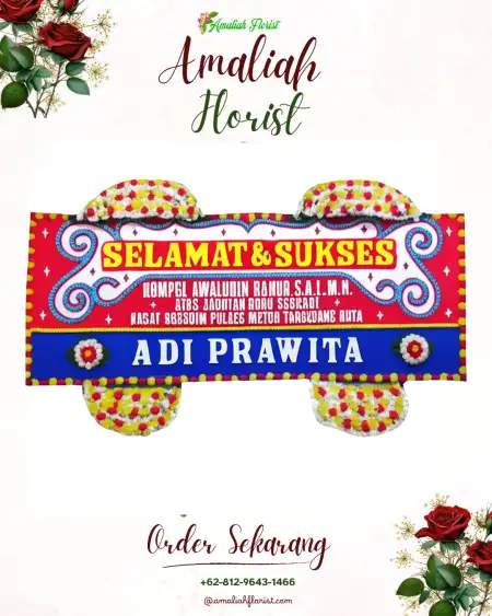 Papan Bunga Ucapan Selamat Penambongan